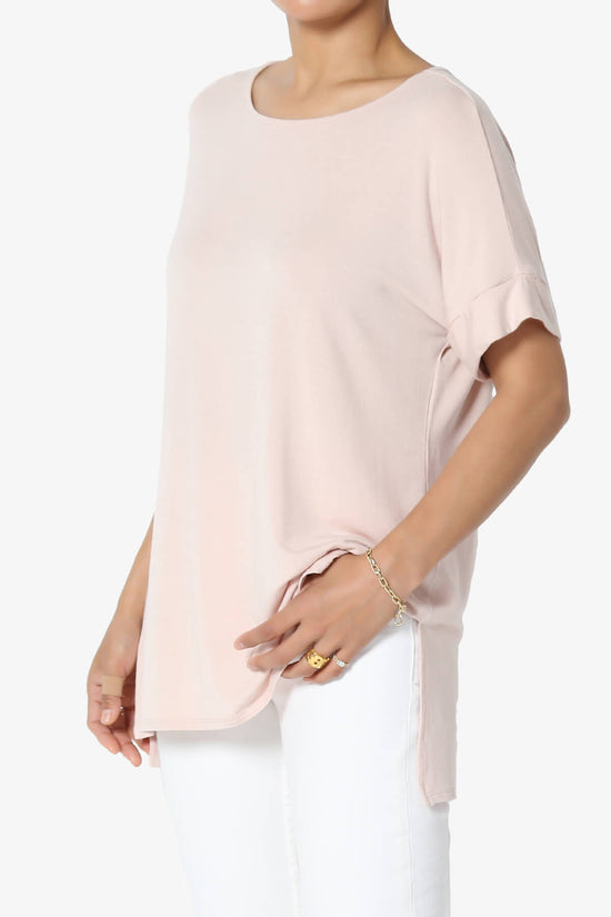 Load image into Gallery viewer, Poloma Modal Jersey Boat Neck Top DUSTY BLUSH_3
