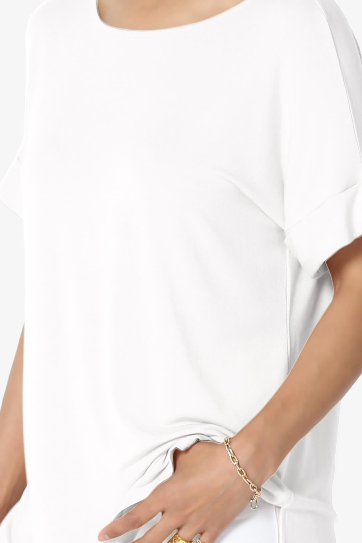 Load image into Gallery viewer, Poloma Modal Jersey Boat Neck Top IVORY_5
