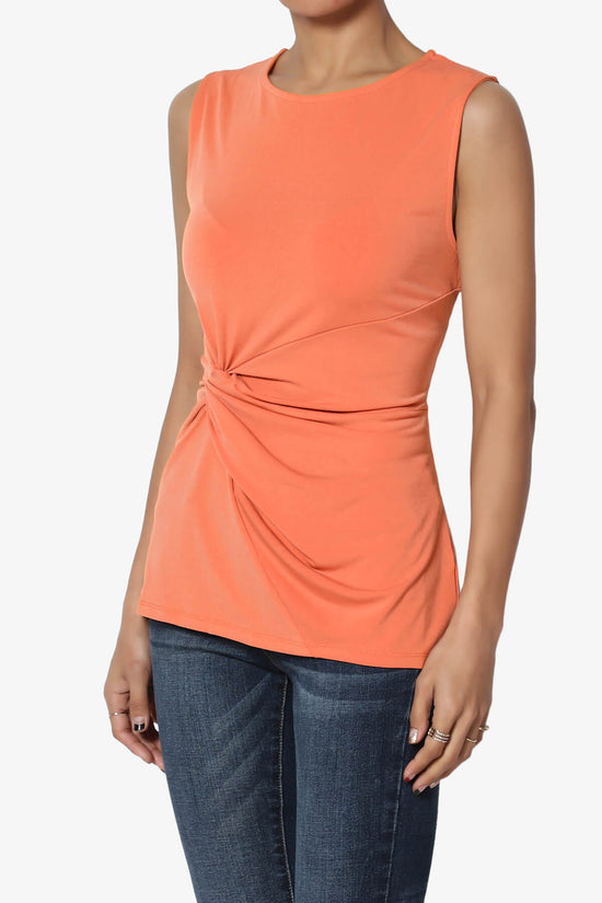 Load image into Gallery viewer, Qutie Knot Front Tank Top ASH COPPER_3
