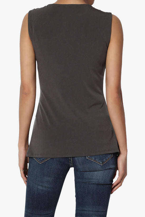 Load image into Gallery viewer, Qutie Knot Front Tank Top ASH GREY_2
