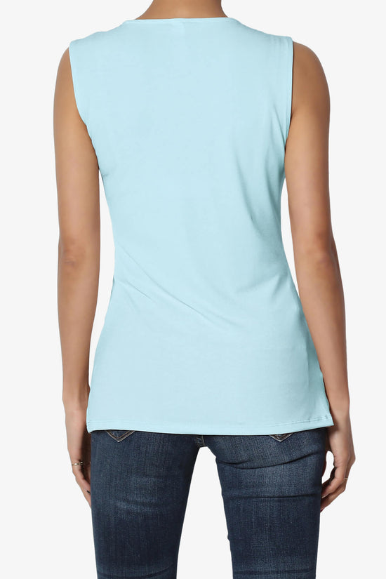 Load image into Gallery viewer, Qutie Knot Front Tank Top BABY BLUE_2
