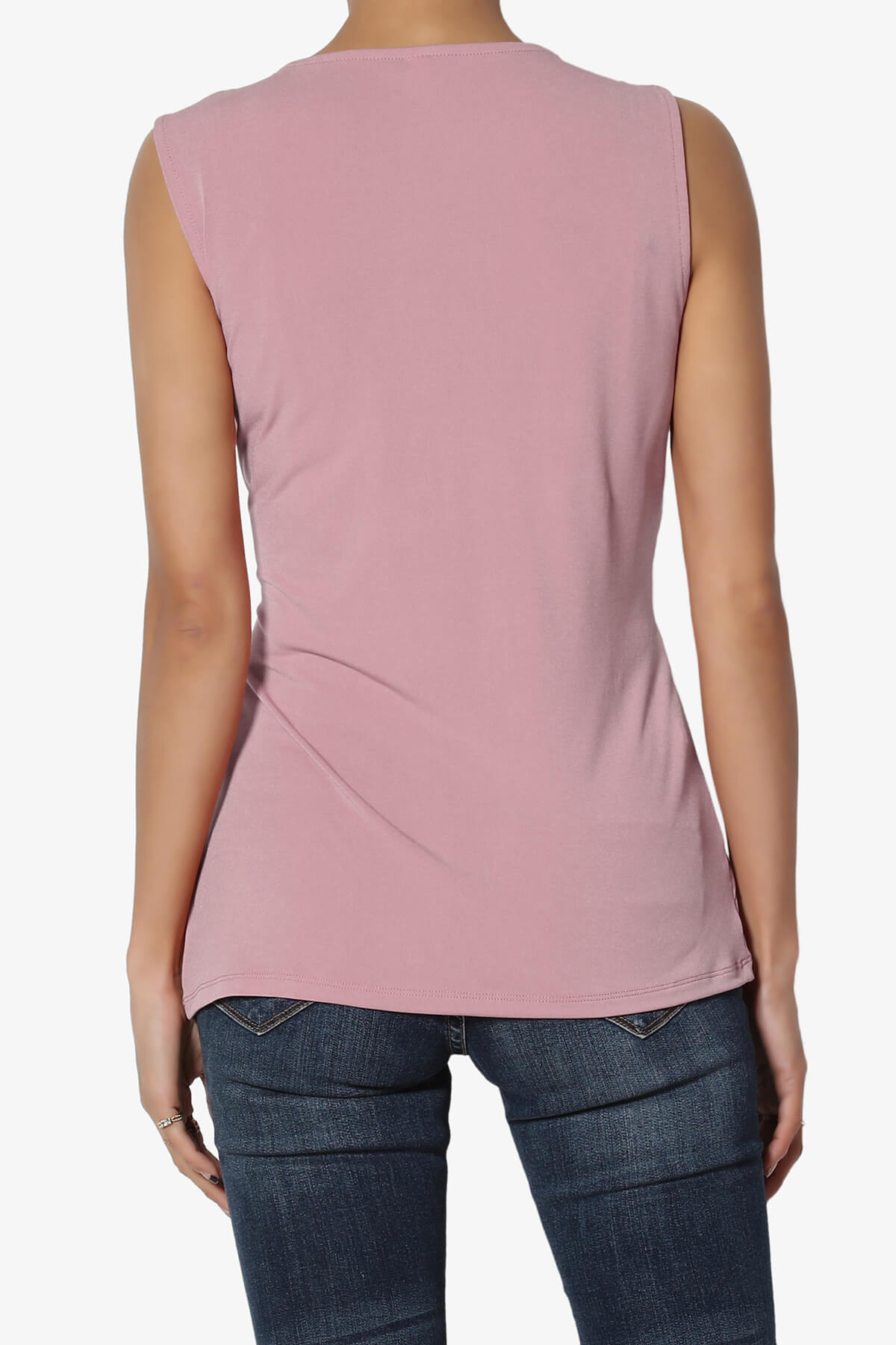 Load image into Gallery viewer, Qutie Knot Front Tank Top LIGHT ROSE_2
