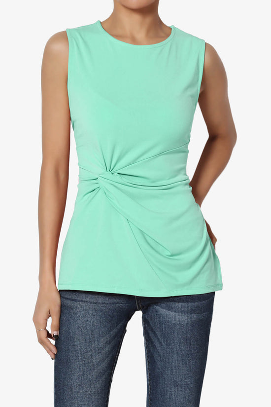 Load image into Gallery viewer, Qutie Knot Front Tank Top MINT_1
