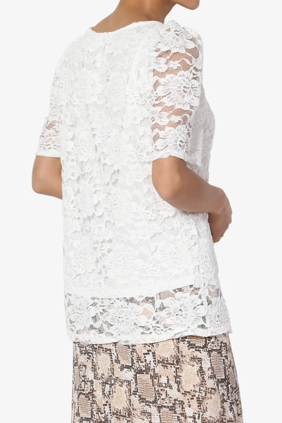Load image into Gallery viewer, Regina Puff Sleeve Lace Top OFF WHITE_4
