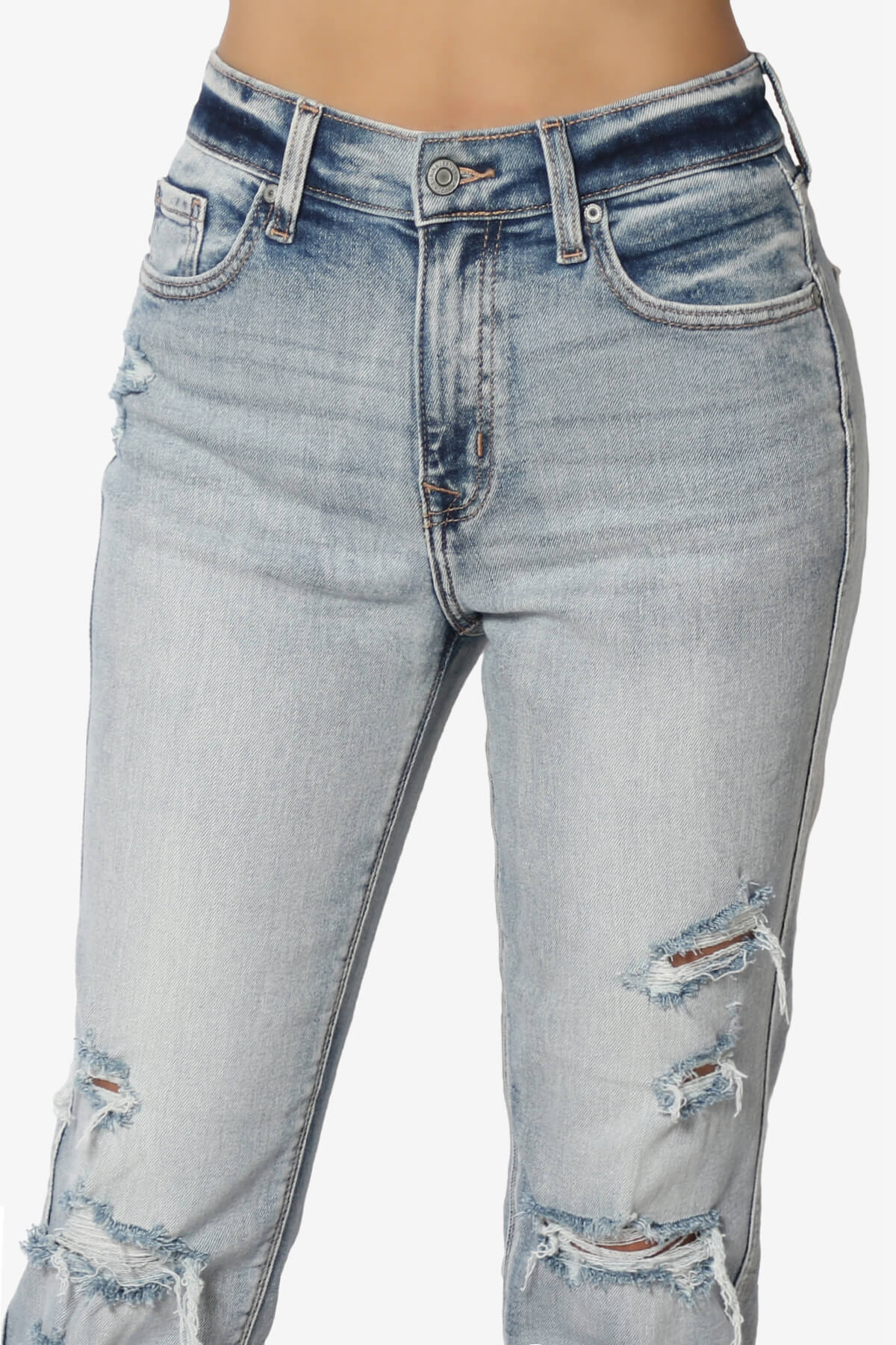 Load image into Gallery viewer, Rocky High Rise Distressed Boyfriend Jeans Supernova LIGHT_5
