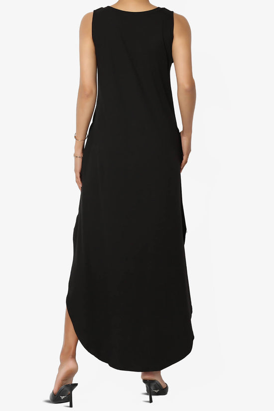 Rozlyn Sleeveless Slit Maxi Dress BLACK_2
