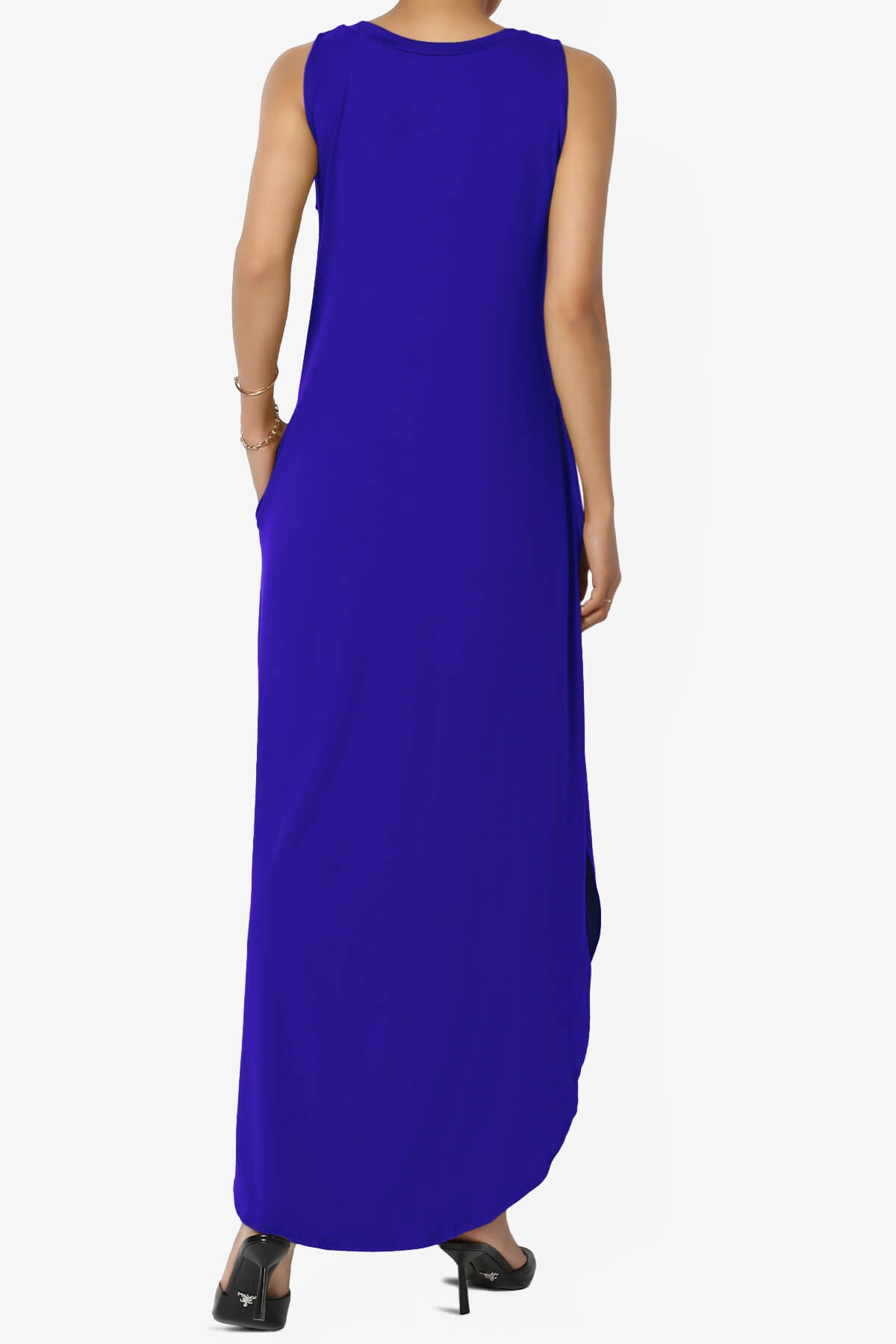 Rozlyn Sleeveless Slit Maxi Dress BRIGHT BLUE_2