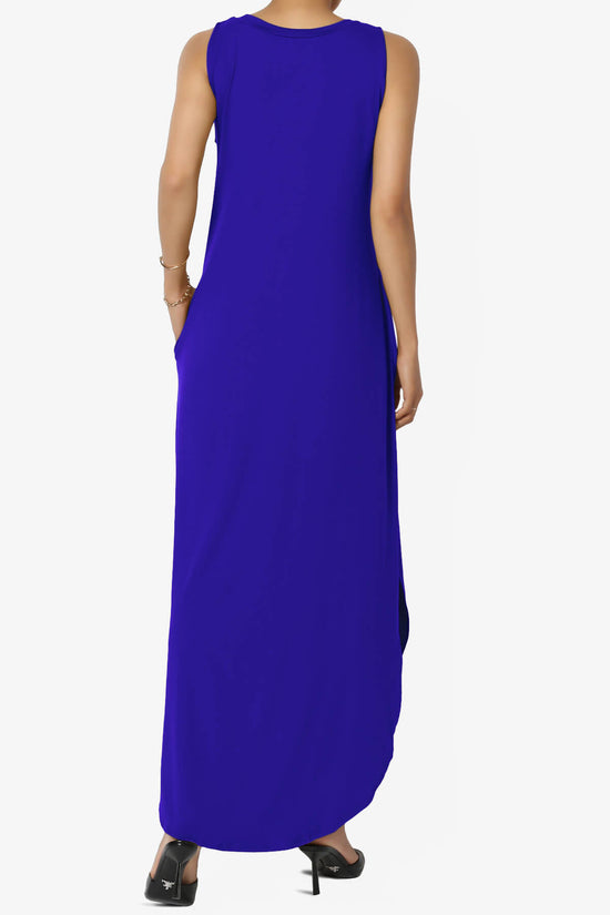 Load image into Gallery viewer, Rozlyn Sleeveless Slit Maxi Dress BRIGHT BLUE_2
