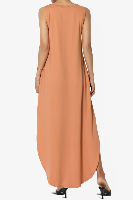 Rozlyn Sleeveless Slit Maxi Dress BUTTER ORANGE_2