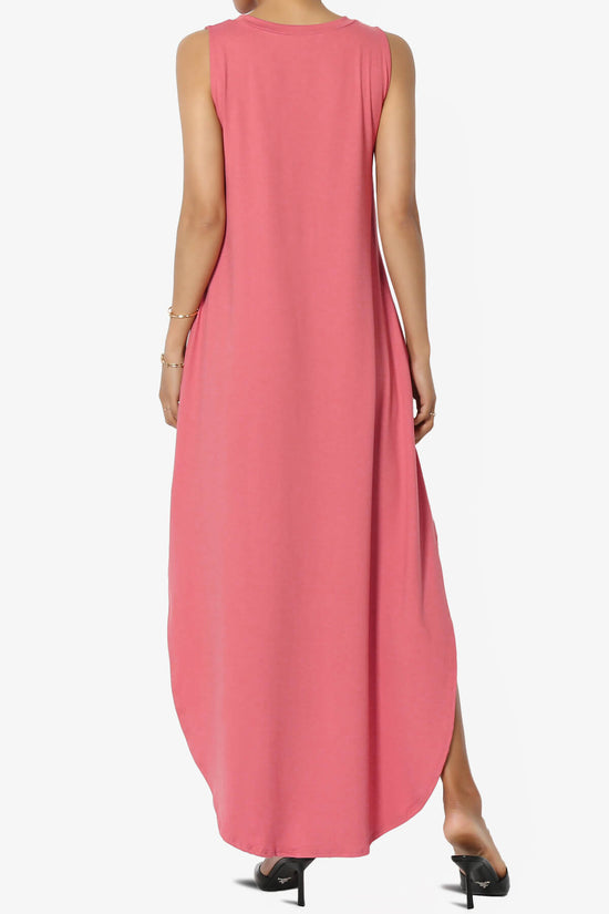 Load image into Gallery viewer, Rozlyn Sleeveless Slit Maxi Dress DESERT ROSE_2
