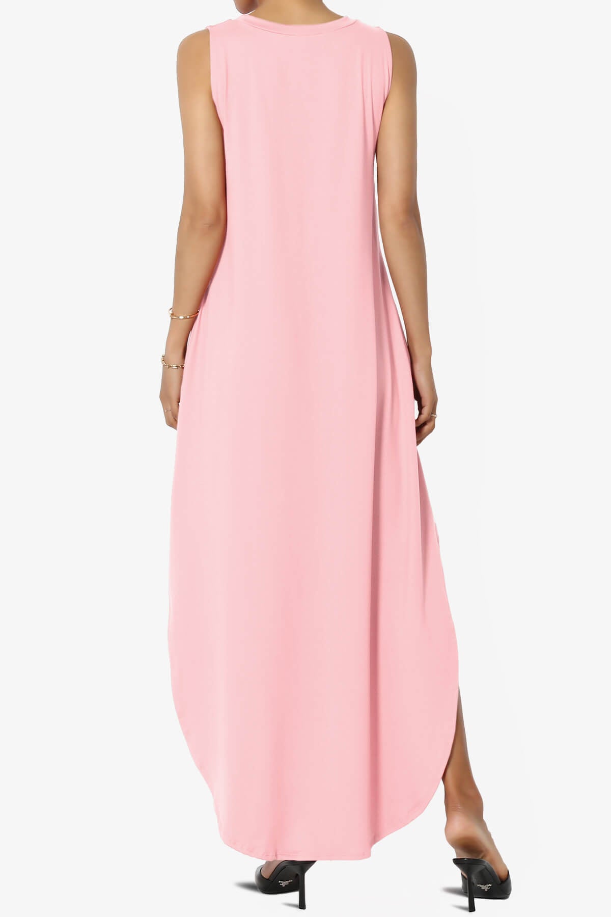 Rozlyn Sleeveless Slit Maxi Dress DUSTY PINK_2