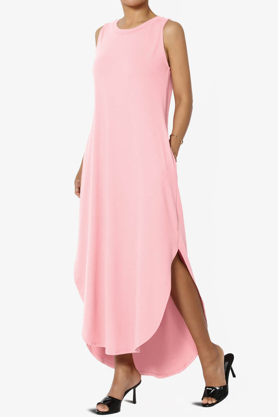 Load image into Gallery viewer, Rozlyn Sleeveless Slit Maxi Dress DUSTY PINK_3
