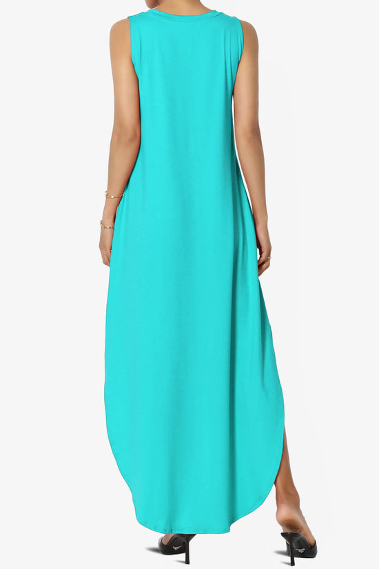 Load image into Gallery viewer, Rozlyn Sleeveless Slit Maxi Dress ICE BLUE_2

