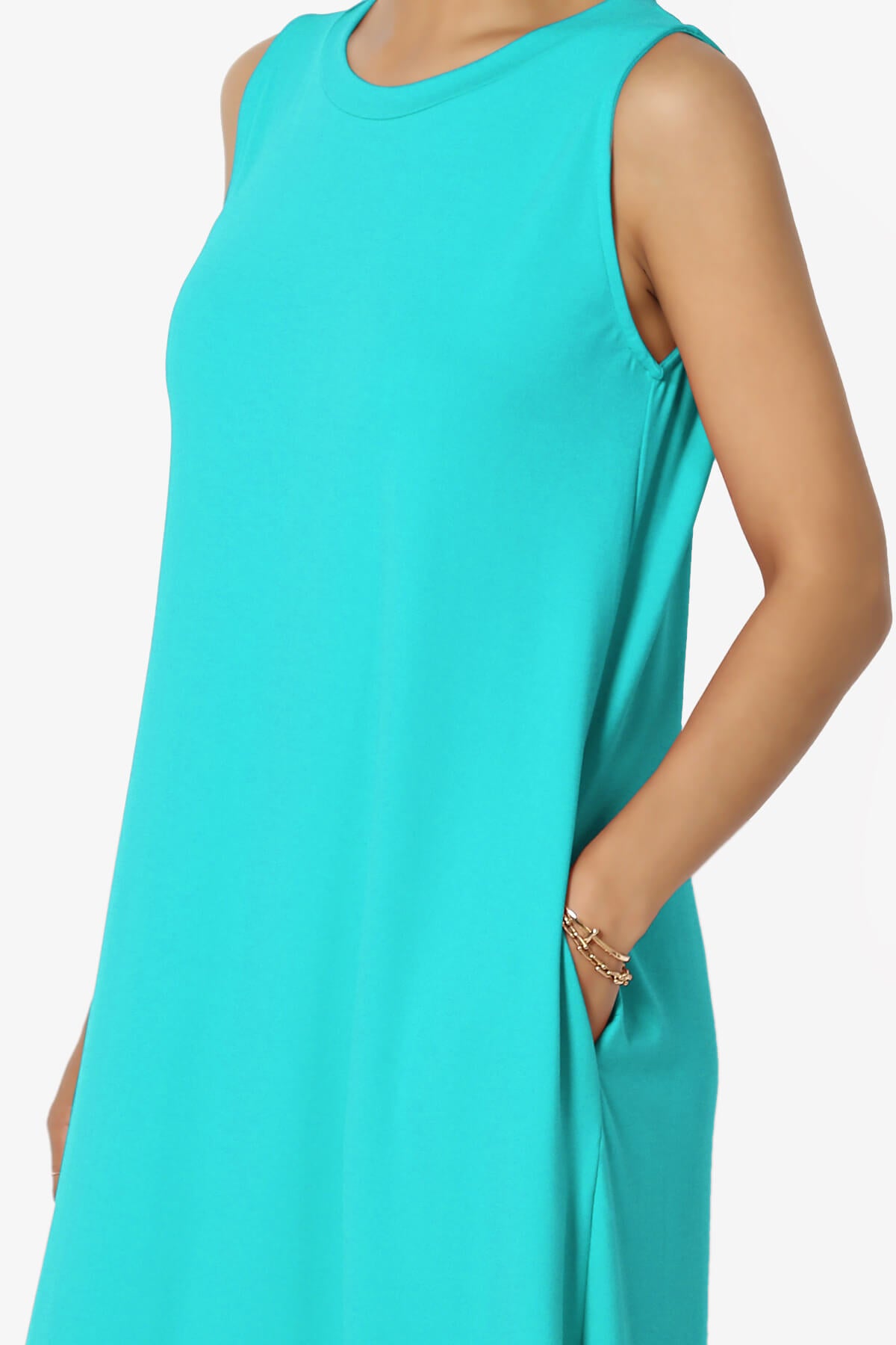 Load image into Gallery viewer, Rozlyn Sleeveless Slit Maxi Dress ICE BLUE_5
