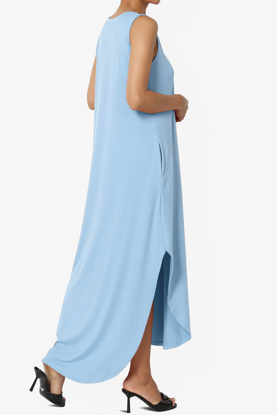 Rozlyn Sleeveless Slit Maxi Dress LIGHT BLUE_4