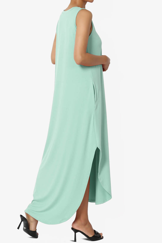 Rozlyn Sleeveless Slit Maxi Dress LIGHT GREEN_4