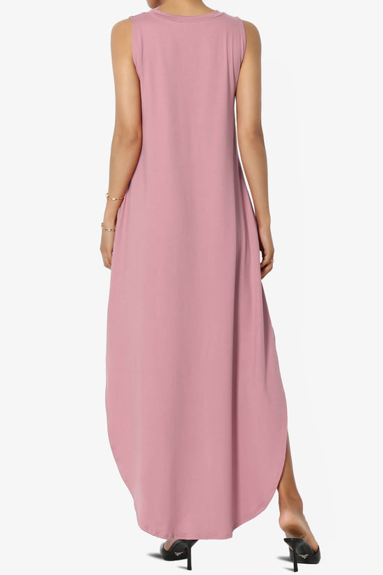 Load image into Gallery viewer, Rozlyn Sleeveless Slit Maxi Dress LIGHT ROSE_2
