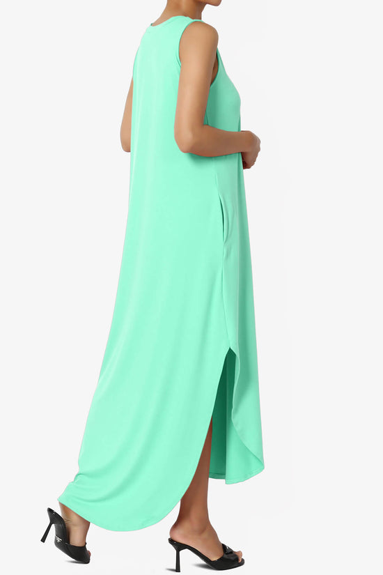 Rozlyn Sleeveless Slit Maxi Dress MINT_4