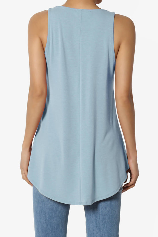 Load image into Gallery viewer, Santo Scoop Neck Loose Fit Tank Top ASH BLUE_2
