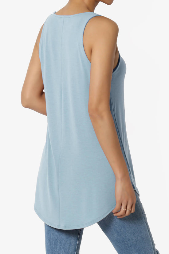 Load image into Gallery viewer, Santo Scoop Neck Loose Fit Tank Top ASH BLUE_4
