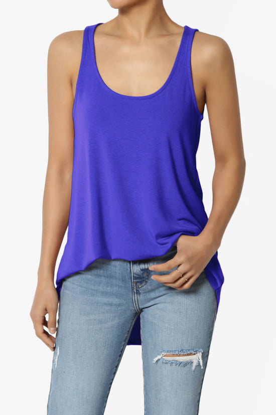 Load image into Gallery viewer, Santo Scoop Neck Loose Fit Tank Top BRIGHT BLUE_1
