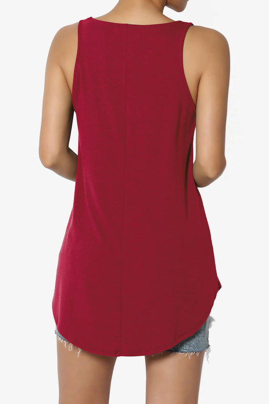 Load image into Gallery viewer, Santo Scoop Neck Loose Fit Tank Top BURGUNDY_2

