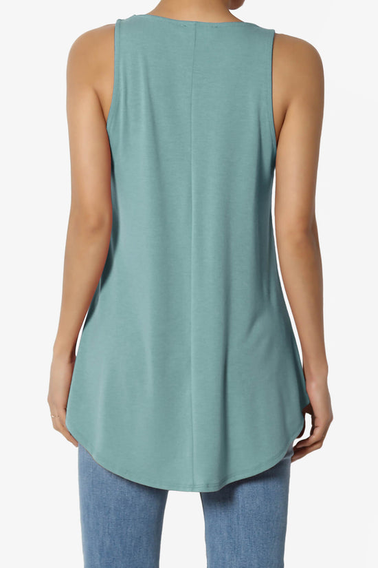 Load image into Gallery viewer, Santo Scoop Neck Loose Fit Tank Top DUSTY BLUE_2
