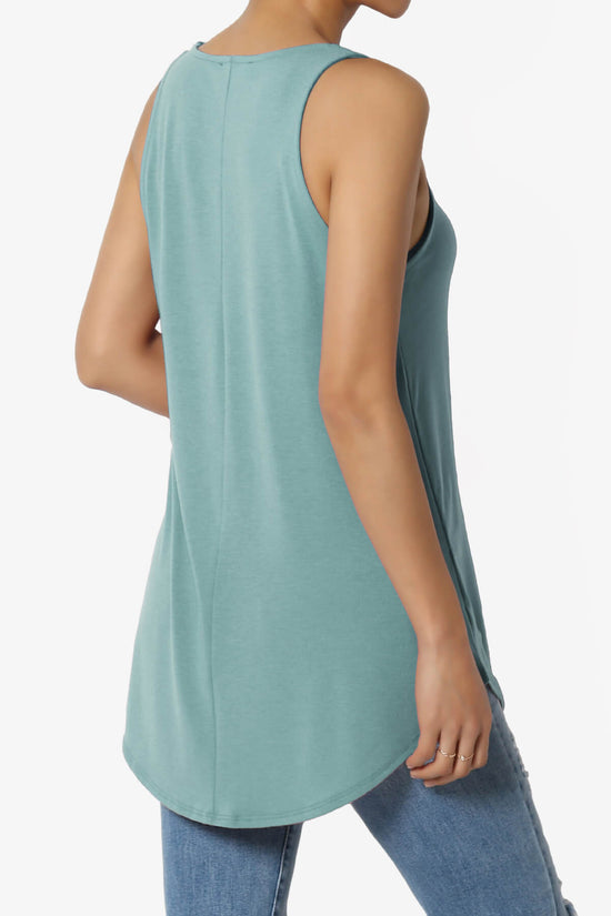 Load image into Gallery viewer, Santo Scoop Neck Loose Fit Tank Top DUSTY BLUE_4
