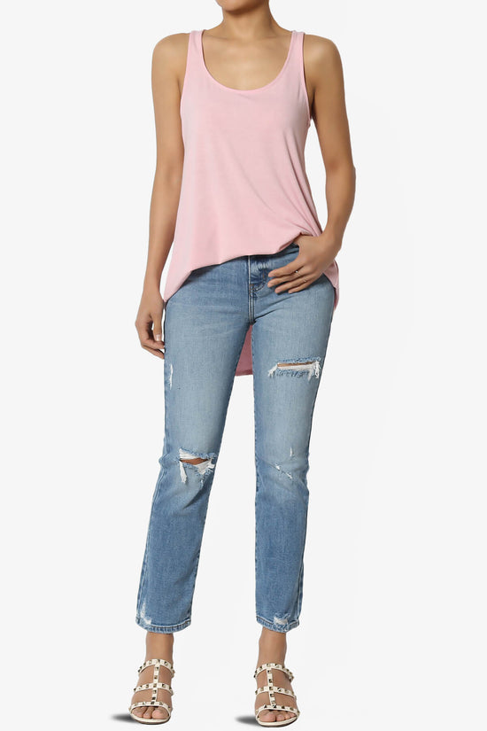 Load image into Gallery viewer, Santo Scoop Neck Loose Fit Tank Top DUSTY PINK_6
