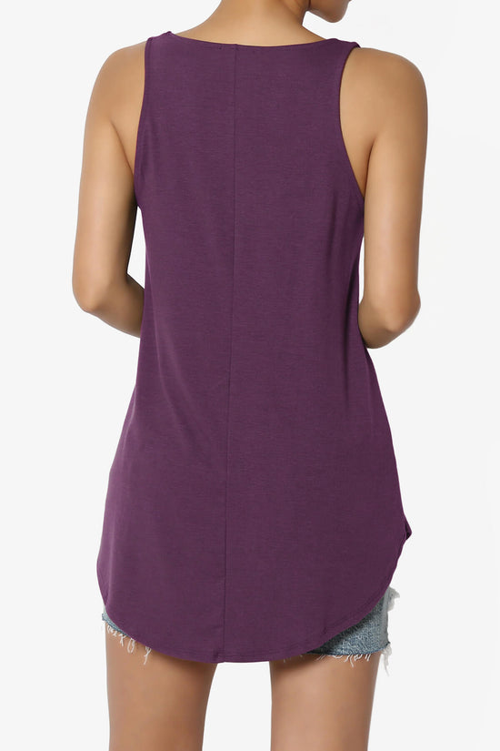 Load image into Gallery viewer, Santo Scoop Neck Loose Fit Tank Top DUSTY PLUM_2
