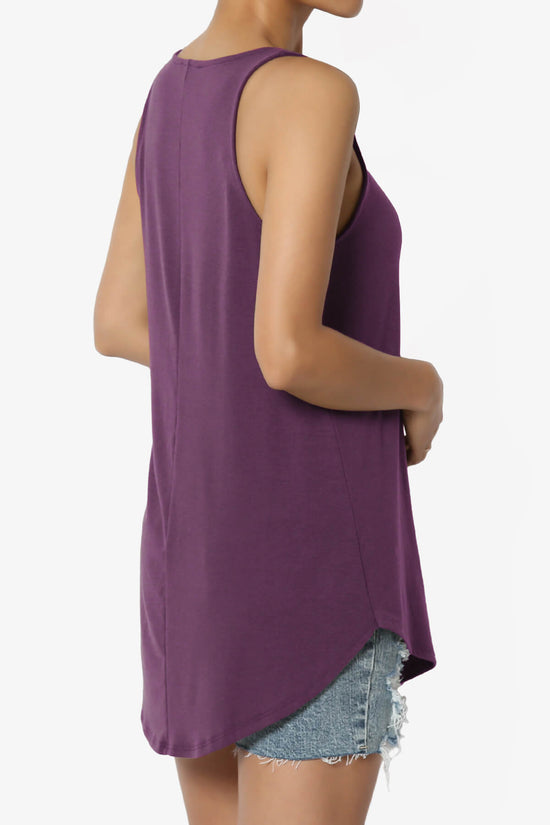 Load image into Gallery viewer, Santo Scoop Neck Loose Fit Tank Top DUSTY PLUM_4
