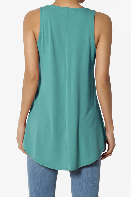 Load image into Gallery viewer, Santo Scoop Neck Loose Fit Tank Top DUSTY TEAL_2
