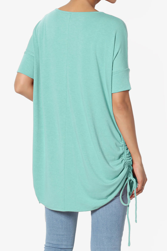Load image into Gallery viewer, Selenna Jersey Ruched Top ASH MINT_2
