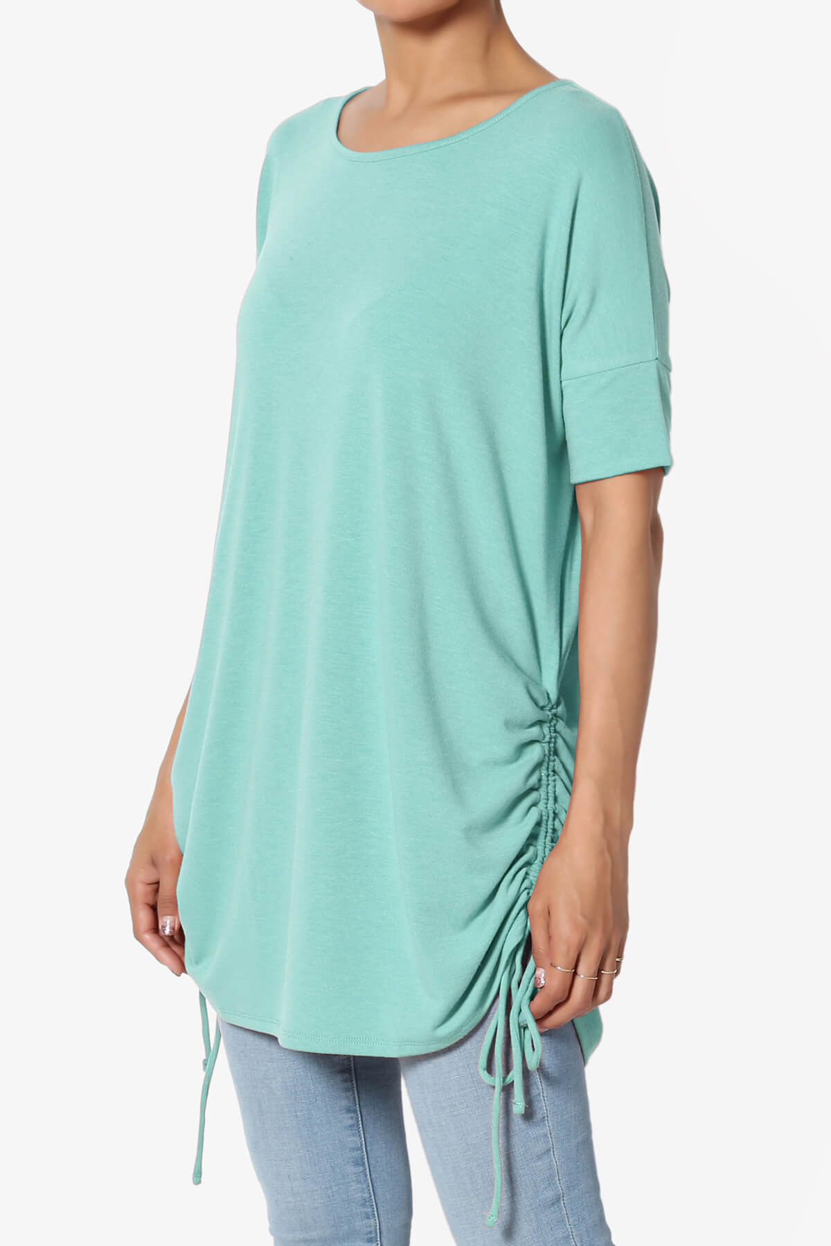Selenna Jersey Ruched Top ASH MINT_3