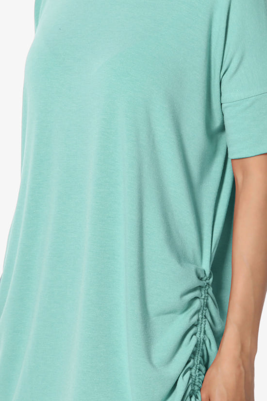 Load image into Gallery viewer, Selenna Jersey Ruched Top ASH MINT_5
