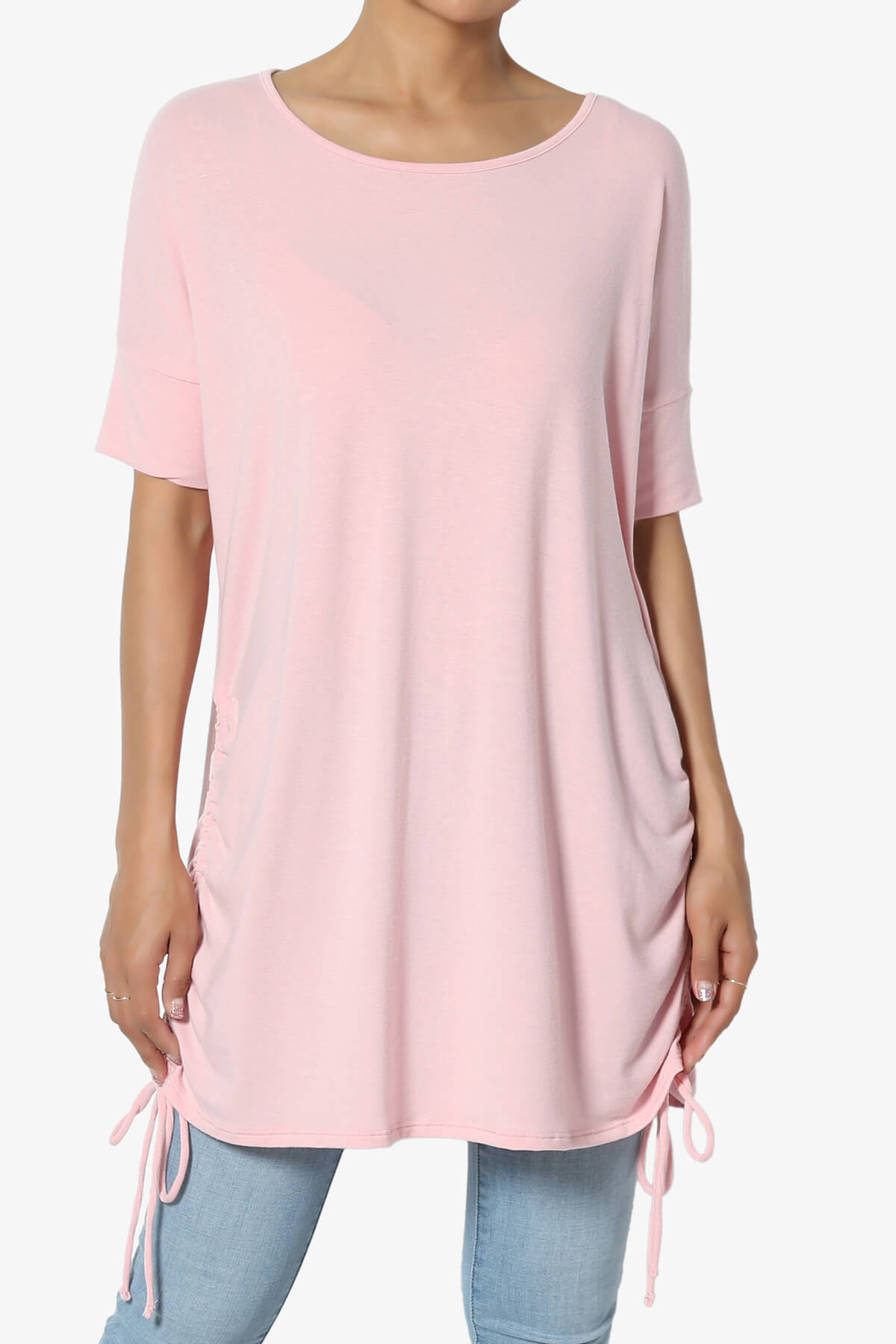 Load image into Gallery viewer, Selenna Jersey Ruched Top DUSTY PINK_1
