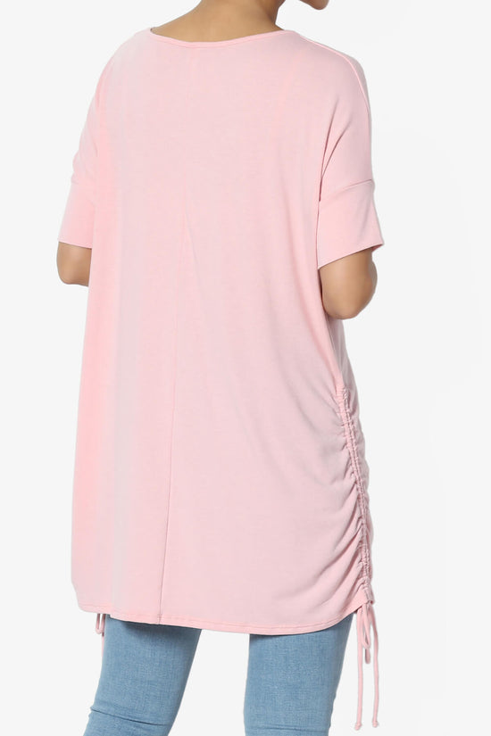 Selenna Jersey Ruched Top DUSTY PINK_2