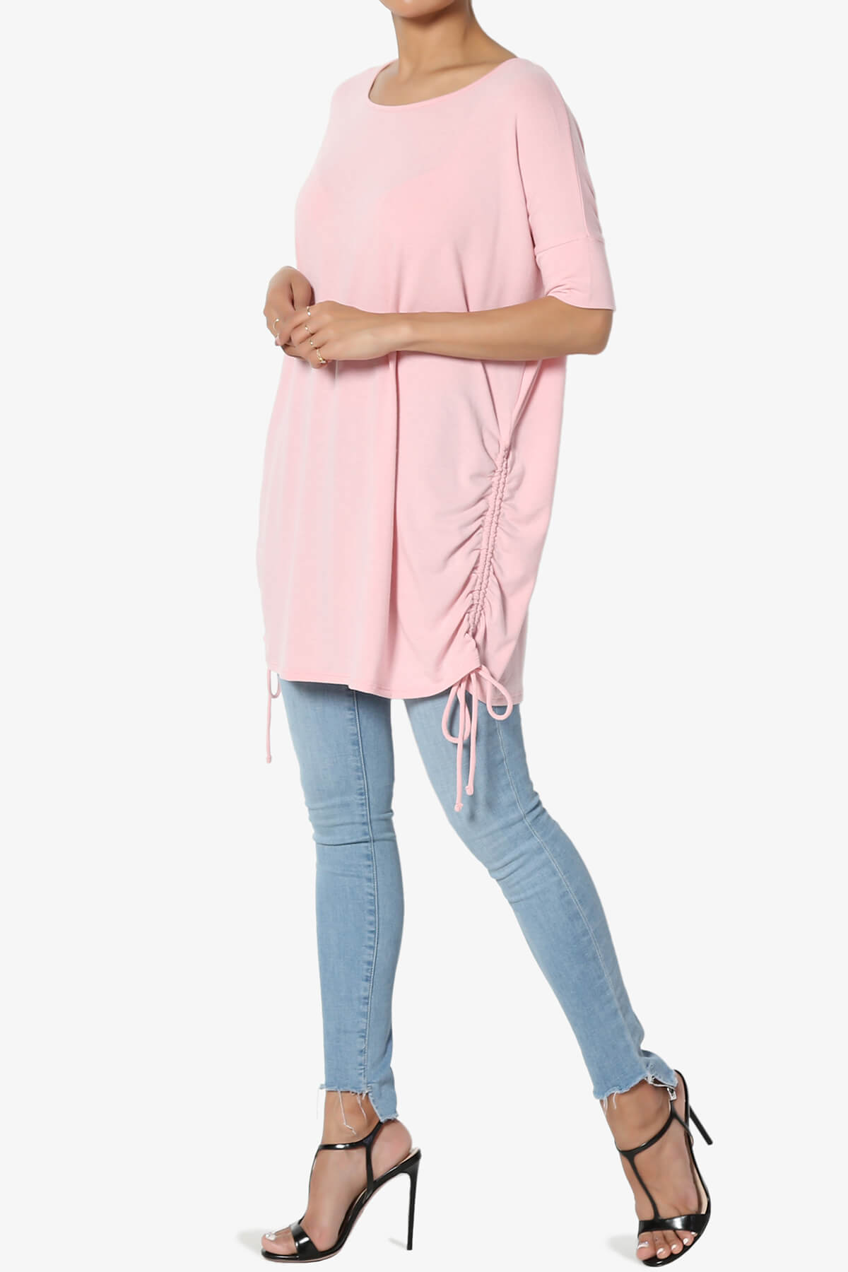 Load image into Gallery viewer, Selenna Jersey Ruched Top DUSTY PINK_6
