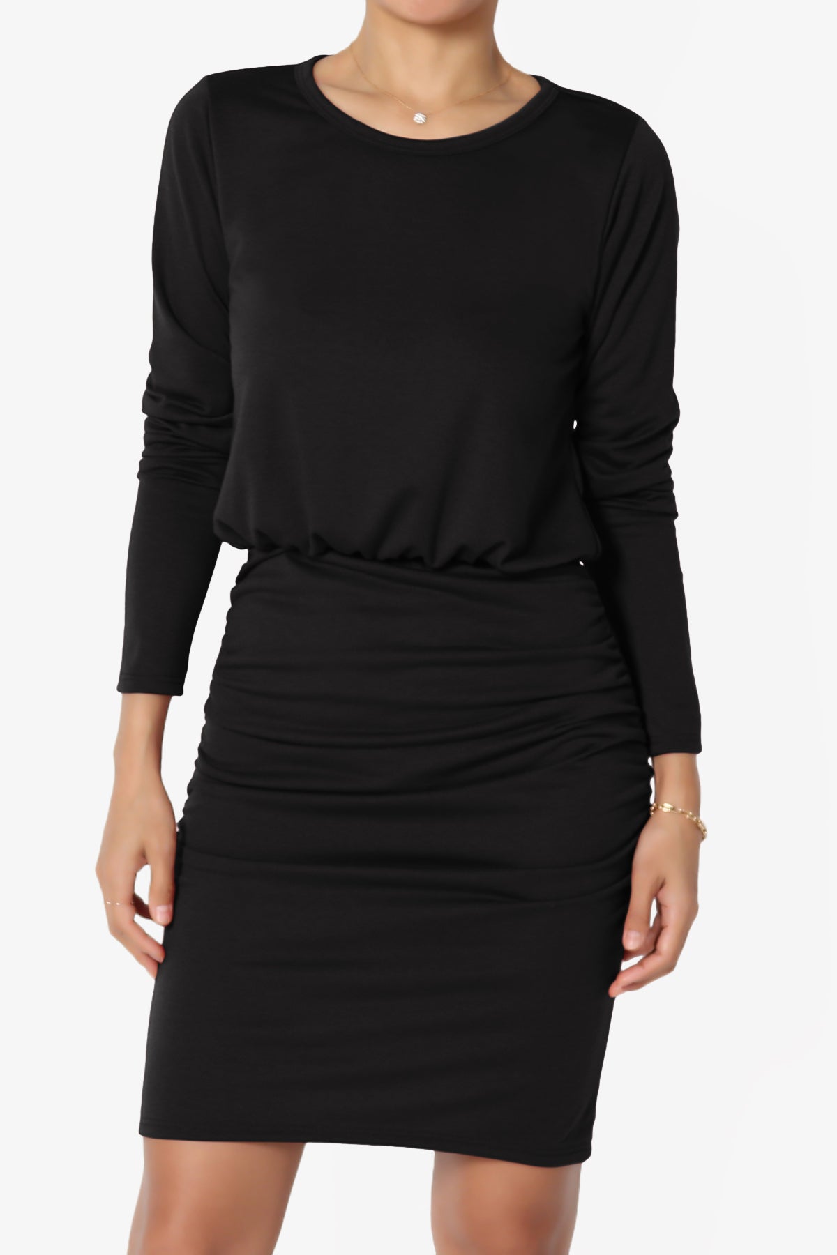 Prowl Ruched Long Sleeve T-Shirt Dress