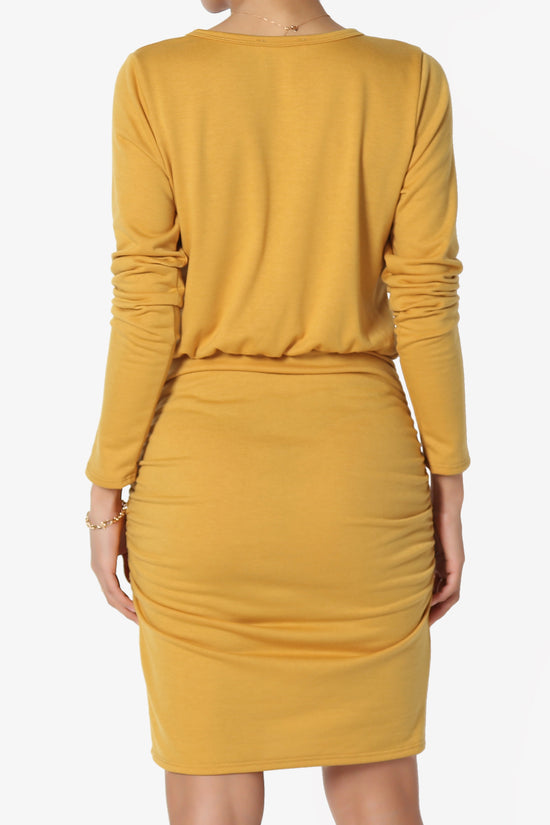 Prowl Ruched Long Sleeve T-Shirt Dress