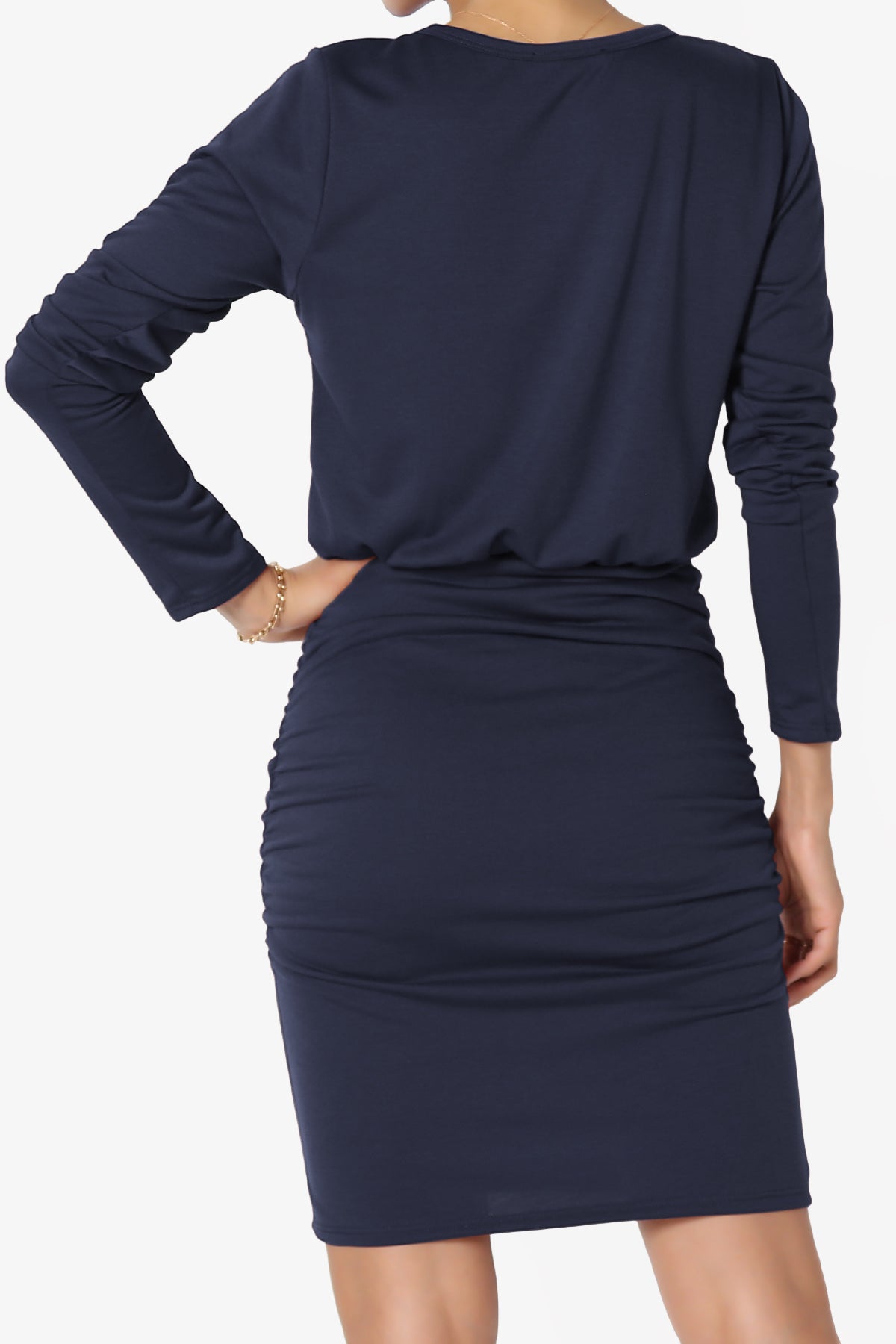 Prowl Ruched Long Sleeve T-Shirt Dress
