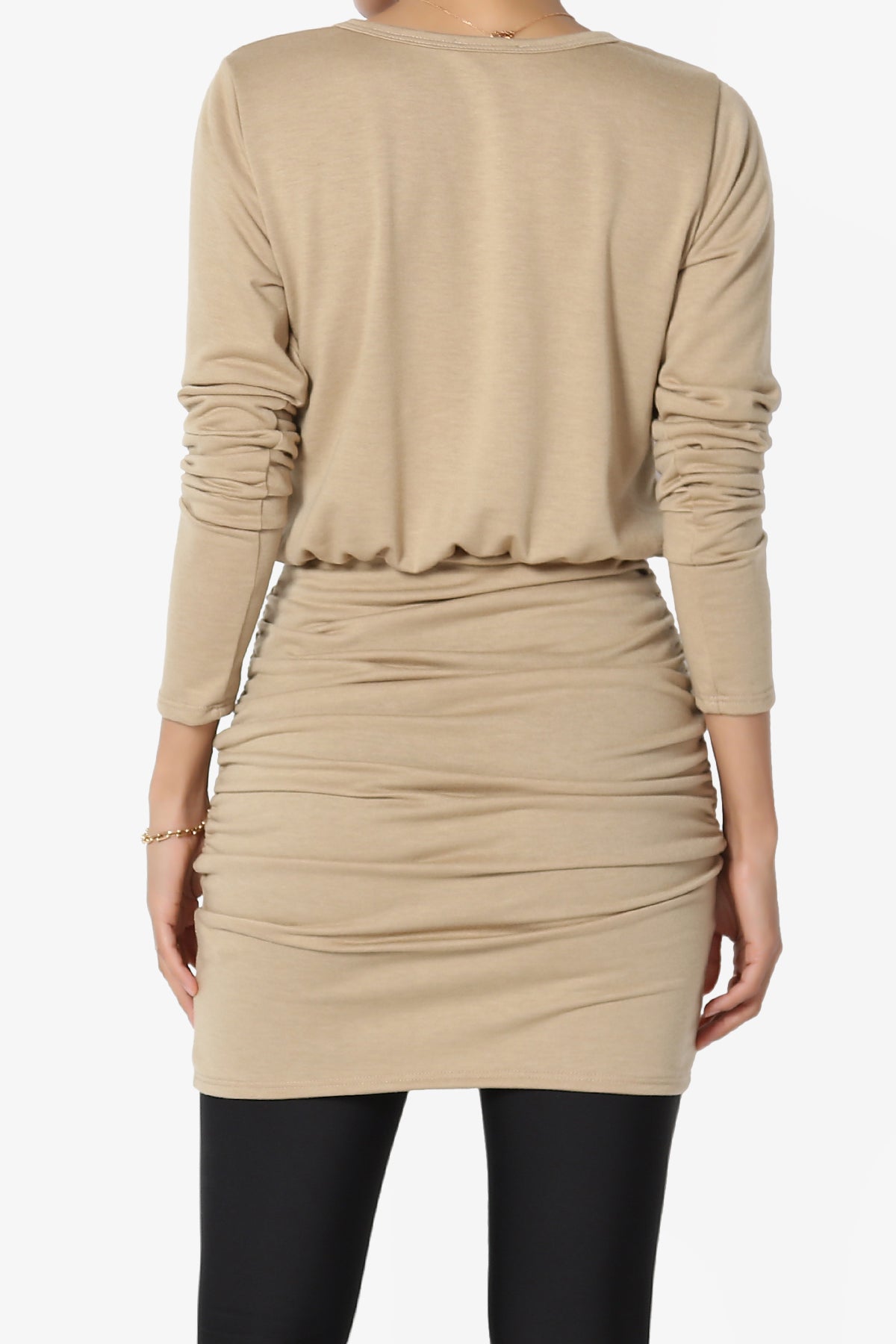 Prowl Ruched Long Sleeve T-Shirt Dress