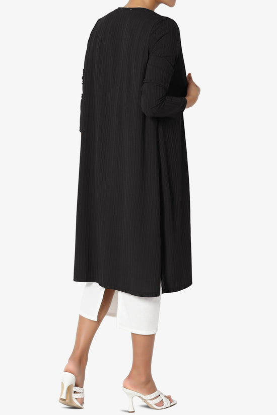 Load image into Gallery viewer, Lotto Rib Slit Longline Open Front Duster Cardigan
