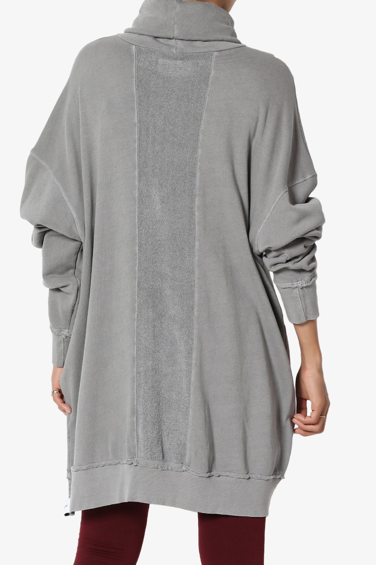 Cassidee French Terry Turtle Neck Tunic GREY_2