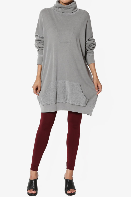 Cassidee French Terry Turtle Neck Tunic GREY_6