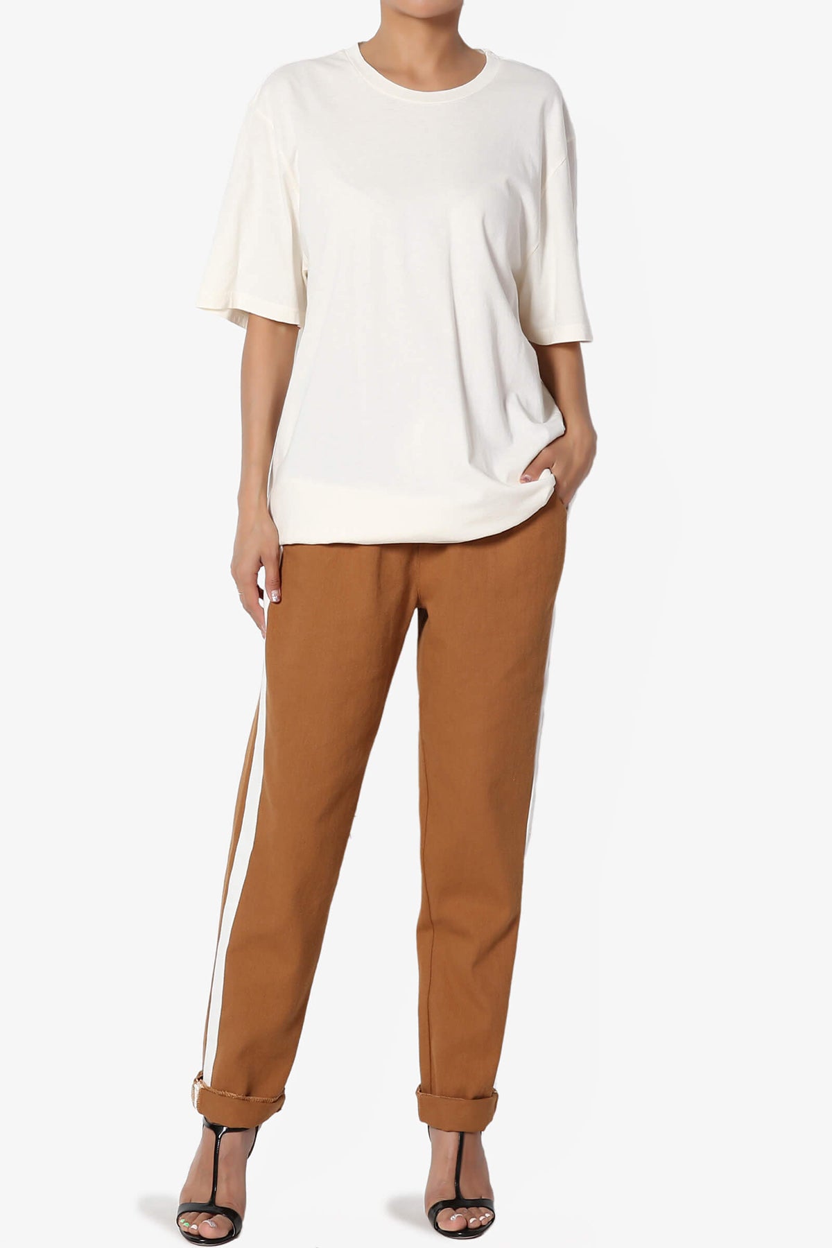 Load image into Gallery viewer, Landry Side Striped Twill Jogger Pants RUST_6

