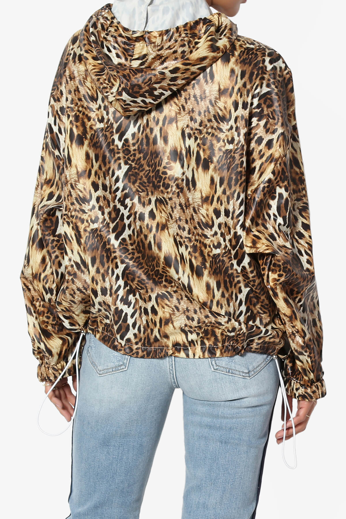 Load image into Gallery viewer, Rudy Hooded Half Zip Shell Jacket LEOPARD_2
