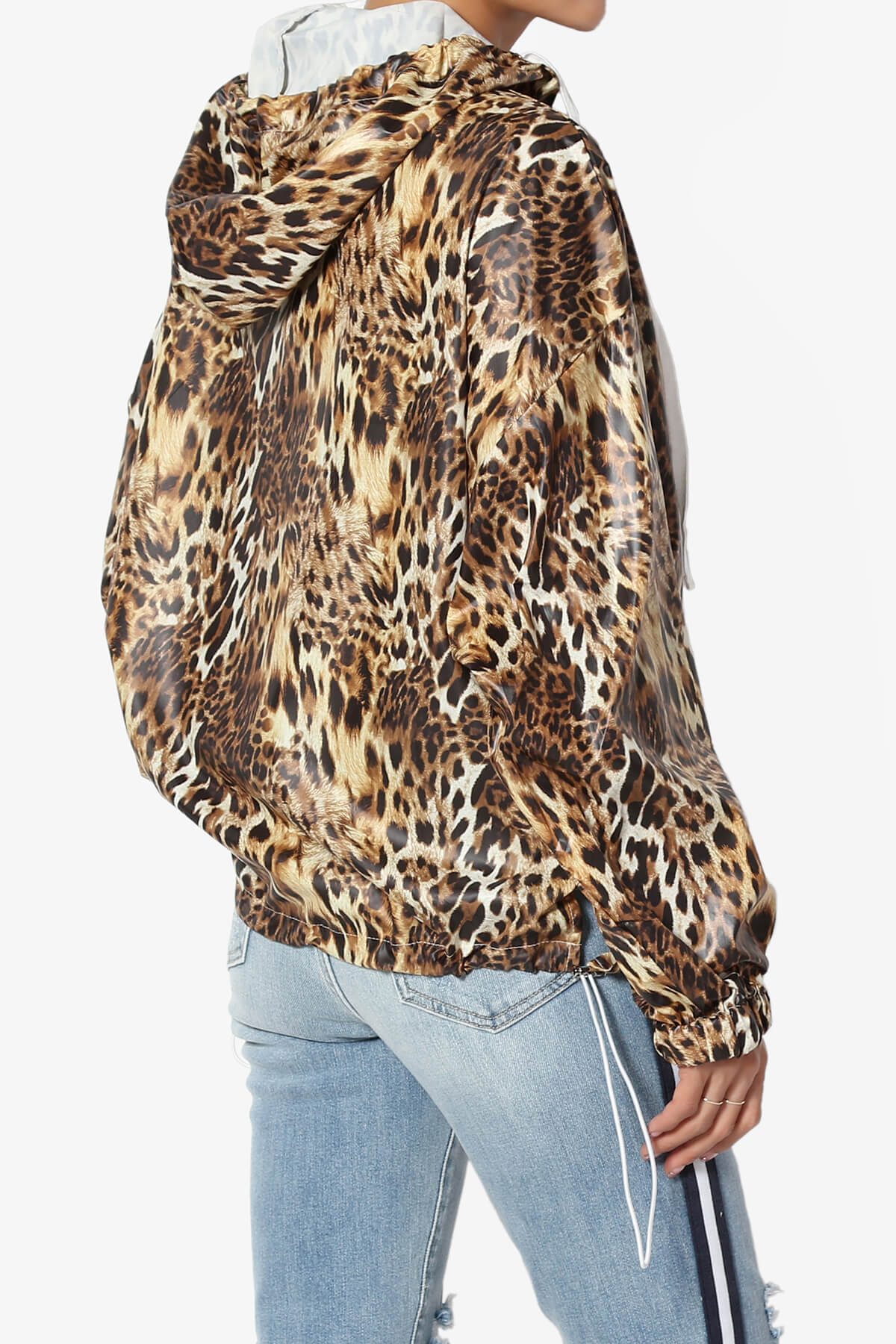 Load image into Gallery viewer, Rudy Hooded Half Zip Shell Jacket LEOPARD_4
