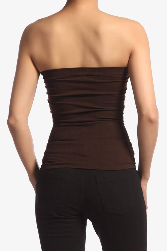 Ellenie Strapless Sealmess Tube Top BROWN_2