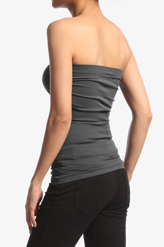 Load image into Gallery viewer, Ellenie Strapless Sealmess Tube Top GREY_4
